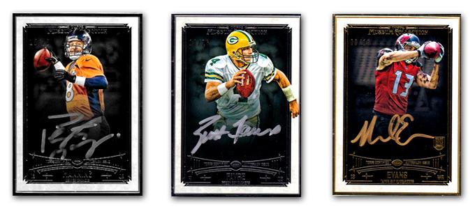 2014 topps museum football framed autos