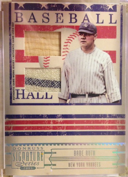 Card of the Day: 2005 Donruss Signature HOF Materials Babe Ruth