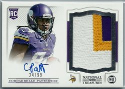 2013 Panini National Treasures Cordarrelle Patterson RPA Auto Patch RC #24/99