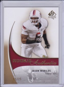    Jason Worilds 2010 SP Authentic Gold RC /25