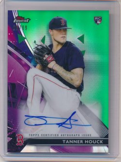    Tanner Houck 2021 Finest Autographs Green Refractor /99