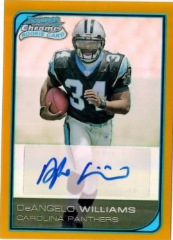 2006 Bowman Chrome  SOLD Deangelo Williams Gold Refractor Auto