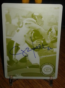 2011 Topps Chrome Legends of the Field Private Signing Yellow Printing Play Auto