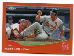 2013 Topps Chroe Holliday, Matt - Orange Refractors