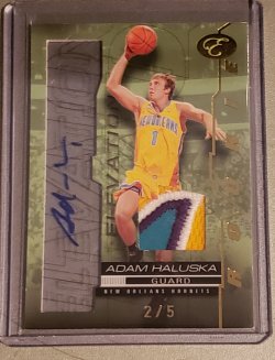 2007-08 Bowman Elevation patch auto green Adam haluska