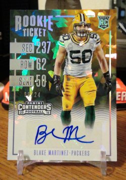 2016 Panini Contenders Cracked Ice Autograph Blake Martinez