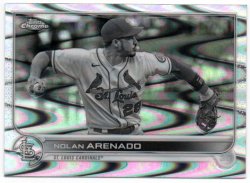 2022 Topps Chrome Arenado, Nolan - Sonic Black and White RayWave Refractors