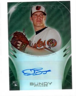 2013 Bowman Sterling Rookie Auto Green Refractor Dylan Bundy