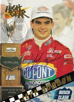 1994  Wheels High Gear Jeff Gordon autograph