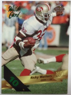 1997 COLLECTORS EDGE #35 RICKY WATTERS- PHILADELPHIA EAGLES RIPPED INSERT  CARD