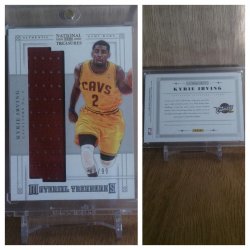 12-13  Panini national treasures  kyrie irving material treasures 