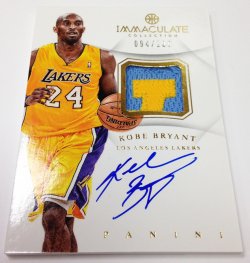 2012-13 Panini Immaculate Kobe Bryant Patch Auto