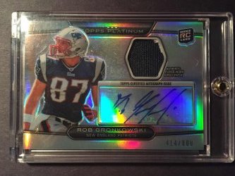 2010 Topps Platinum #ARP-RG Rob Gronkowski "Auto. Refractor Patch" RC (414/800)