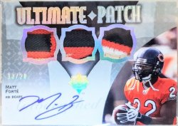 2009 Upper Deck Ultimate Collection Matt Forte ultimate patch auto