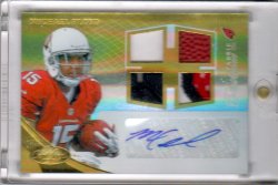 2012 Panini Certified Michael Floyd Mirror Gold Freshman Fabric