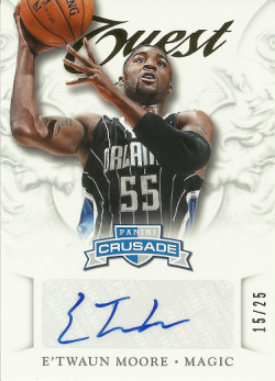 2012-13 Panini Crusade ETwaun Moore Quest Gold RC Auto