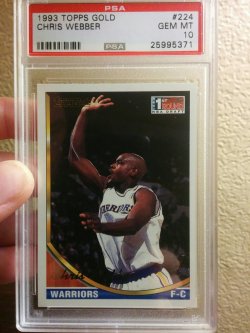 1993-94 Topps Chris Webber Topps Gold RC PSA 10 Gem Mint