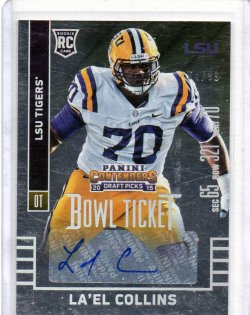 2015 Panini Contenders Draft Picks Lael Collins Bowl Ticket