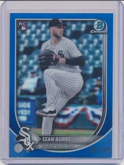    Sean Burke 2025 Bowman Chrome Blue Refractor RC /150