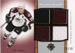 2007-2008 Upper Deck Ultimate Joe Sakic Premium Swatches