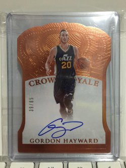 2016 Panini Preferred Gordon Hayward Crown Royale Autographs