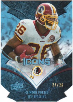    2008 Blue Die Cut Portis /26