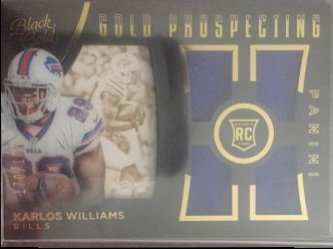 2015 Panini Black Gold Karlos Williams Gold Prospecting Quad Relic 170/199 RC