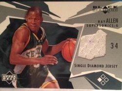 2003-2004 Upper Deck Black Diamond Ray Allen "Single Diamond Jersey" #BD-RA