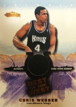 2001-02 Fleer Showcase Best of the West Chris Webber