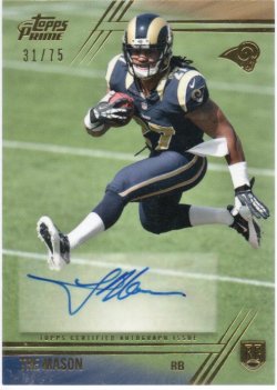 2014 Topps Topps Prime Gold Tre Mason Rookie Autograph