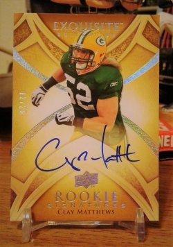 2009 Upper Deck Exquisite Rookie Signatures Holofoil Clay Matthews