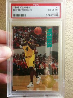 1993-94 Classic Chris Webber RC PSA 10 Gem Mint