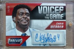 2014-2015 Panini Threads Chris Webber Voices Of The Game AU #14/49