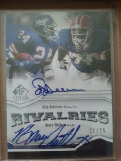    2009 SP Bruce Smith/Otis Anderson Rivalries Dual Autograph