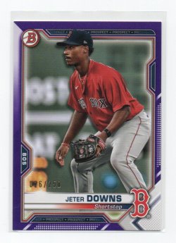 2021 Topps Bowman Prospects Purple Jeter Downs