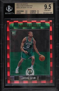 2017-18 Panini Hoops Red Checkerboard #253 Jayson Tatum