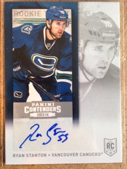 2013 Panini Panini Contenders Ryan Stanton rookie ticket auto #117