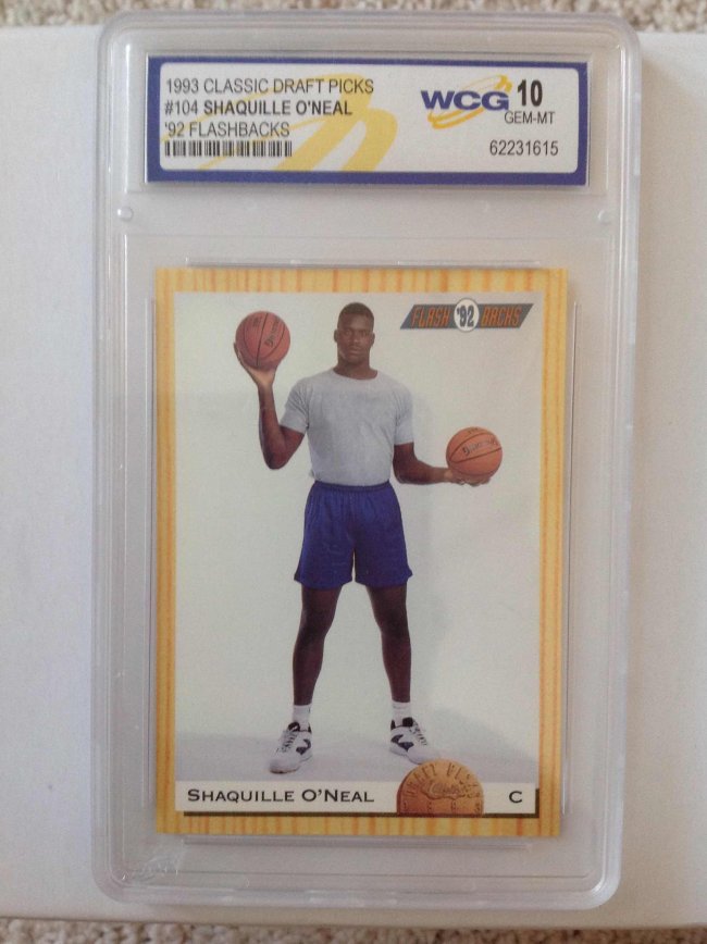 1993 Classic Draft Picks Flash Backs Shaquille O'Neal '92 RC Card #104