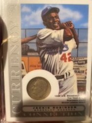 2003 Topps gallery currency dime jackie robinson