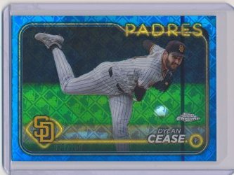    Dylan Cease 2024 Topps Chrome Logofractor Blue Refractor /150
