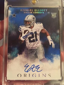 2016 Panini Origins Ezekiel Elliott RC Auto Blue/25