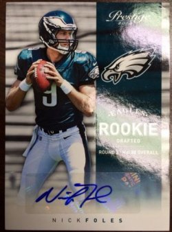 2012 TOPPS FINEST NICK FOLES RC ROOKIE AUTO AUTOGRAPH REFRACTOR