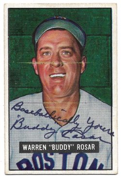 1951 Bowman  1951 Bowman Buddy Rosar 6/4/22