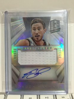 2015 Panini Spectra Gordon Hayward Spectacular Swatch Signatures 