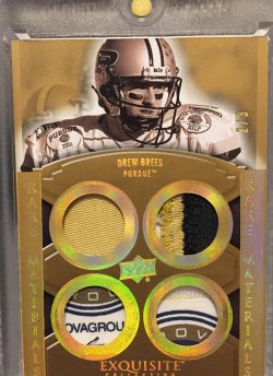 2010 Upper Deck Exquisite  Drew Brees Exquisite Rare Materials 