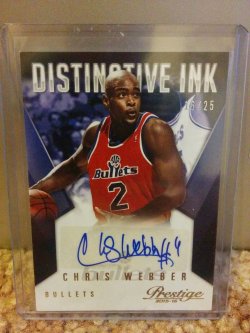 2015-16 Panini Prestige Chris Webber Distinctive Ink #16/25