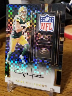2017 Panini Select Black Prism Patch Auto Clay Matthews