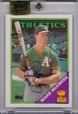 2016 Topps Archives Signature Series Mark McGwire 1988 Autograph SOLD