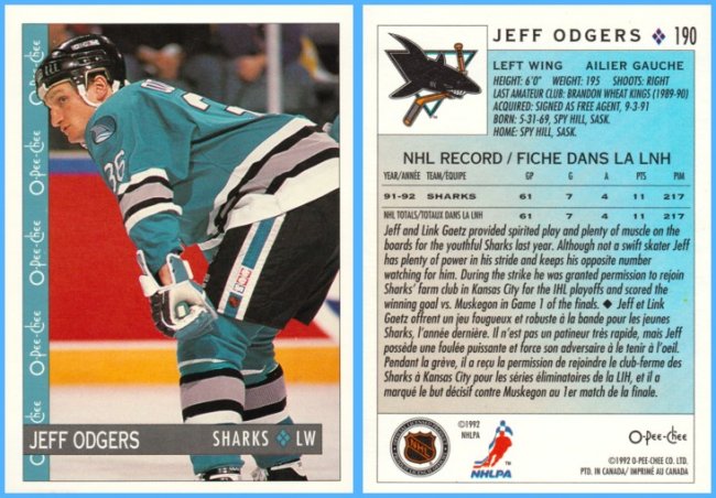 Jeff Odgers | Hockey Card Database Wiki | Fandom