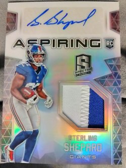 2016 Panini Spectra Sterling Shepard Aspiring Patch Autograph
